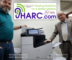 Business owners show off their new printers