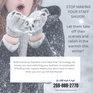 Stop Making your staff shiver, warm up the office flyer.